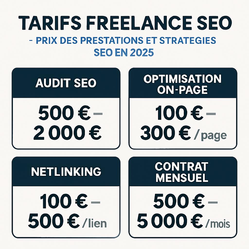 Tarifs Freelance SEO – Prix des Prestations et Stratégies SEO en 2025