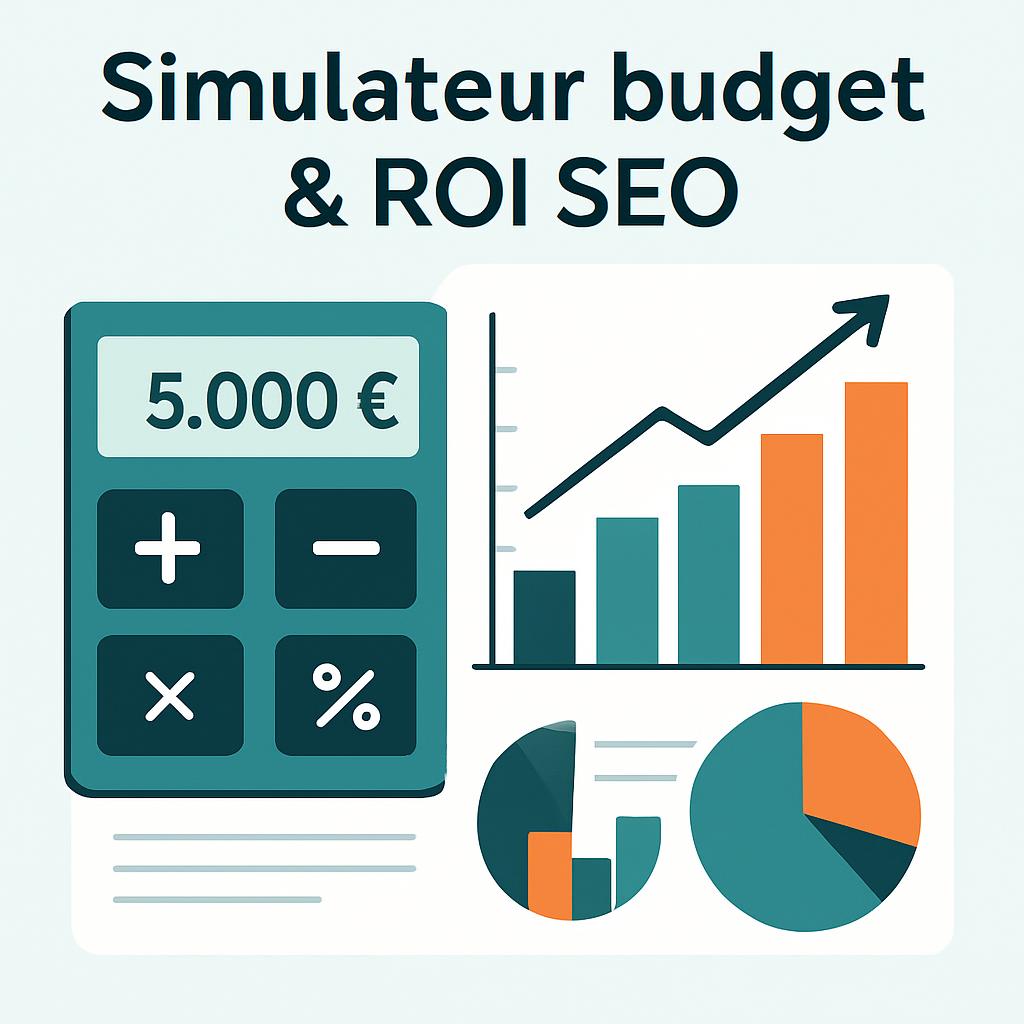 Simulateur budget & ROI SEO : calcul du ROI par budget (gratuit, B2B/SaaS, e-commerce, WordPress TPE)