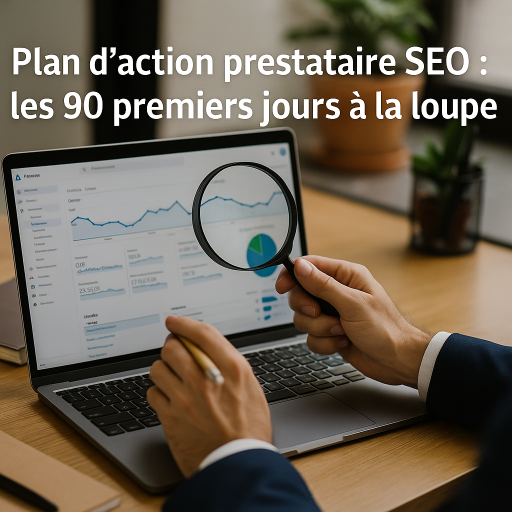 Plan d’action prestataire SEO : les 90 premiers jours à la loupe
