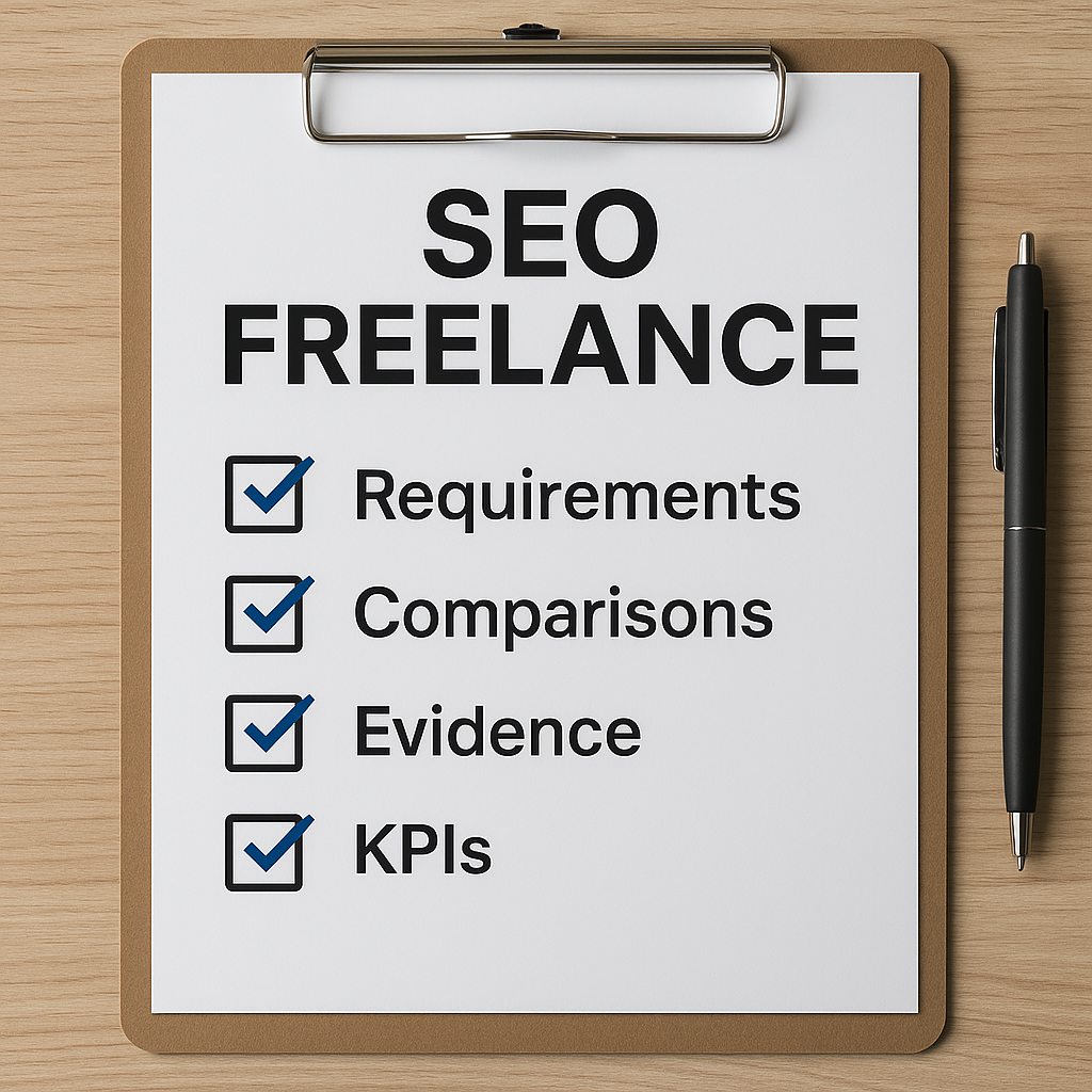 Comment choisir un Freelance SEO : critères, comparatifs, preuves et KPI