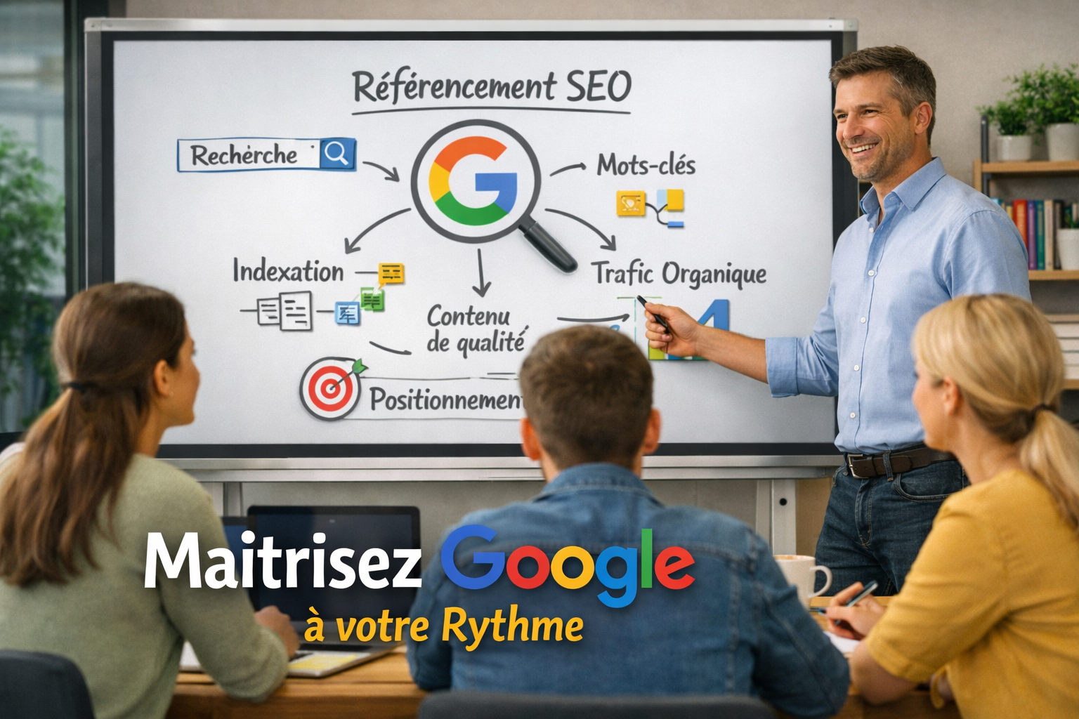 Un élève découvre le Coaching SEO pour débutant et les premiers résultats Google